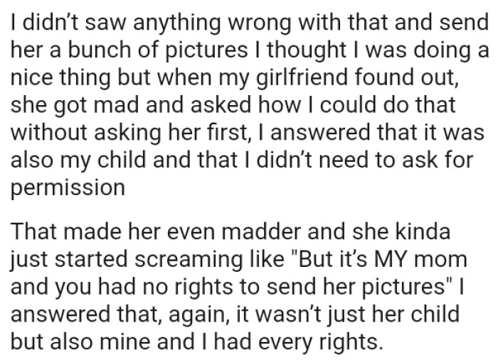 OP's comment made his GF even angrier, and she kind of just started screaming