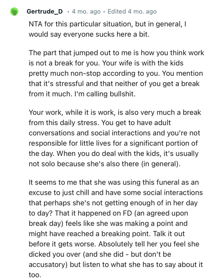 “It seems to me that she was using this funeral as an excuse to just chill and have some social interactions.”