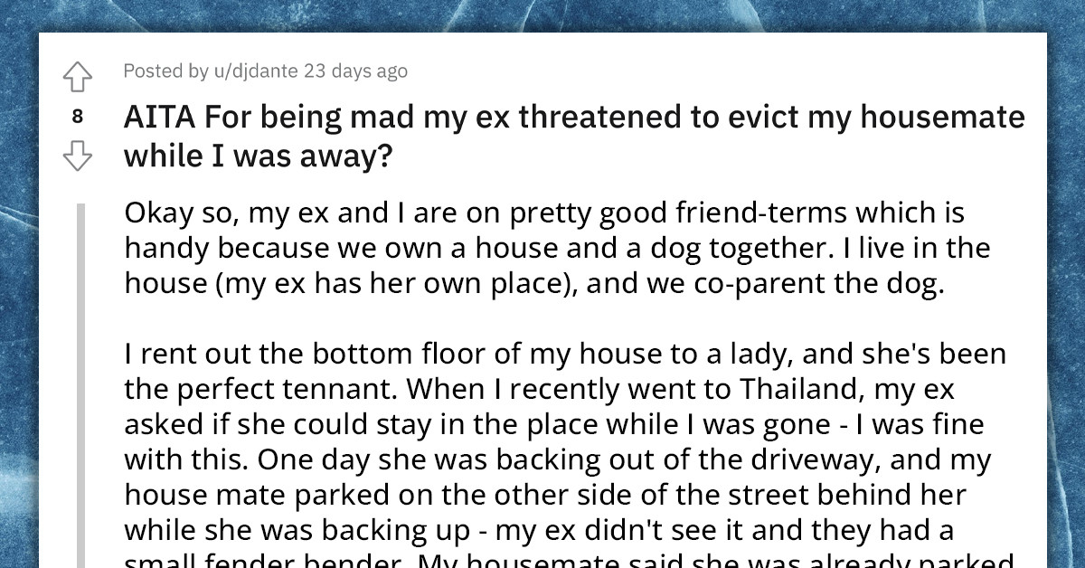 Landlord Gets Mad At His Ex After She Threatened To Evict A Tenant Whose Car She Bumped Into While Backing Out