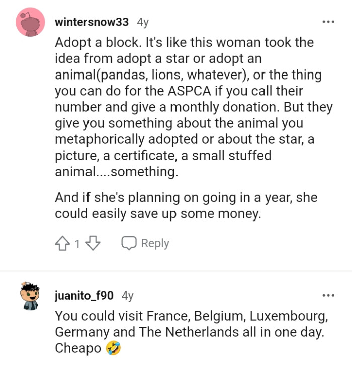 She could just save up the money and fund her vacation