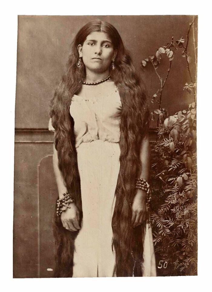 "Fille Arabe Á Nazareth - 1889" By Photographer Tancrède Dumas Also Known As “A Christian Girl Of Nazareth”, Albumen 13, Found In Bièvres, Marc De Clercq Collection"