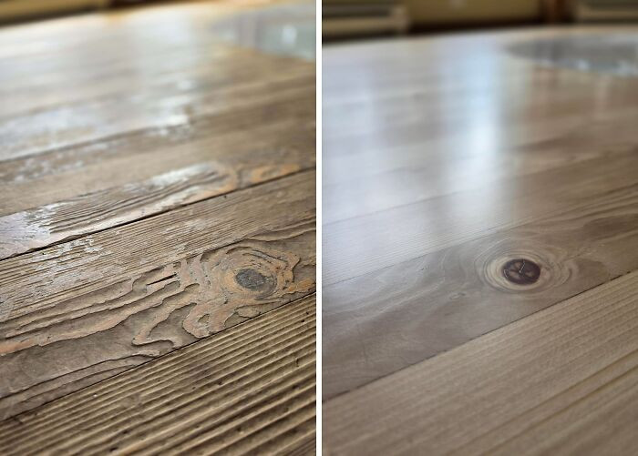 "Before And After Floor Sanding"