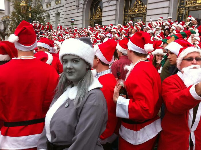 "Desaturated Santa Is Still The Best Costume I’ve Ever Done (Not Photoshopped)"