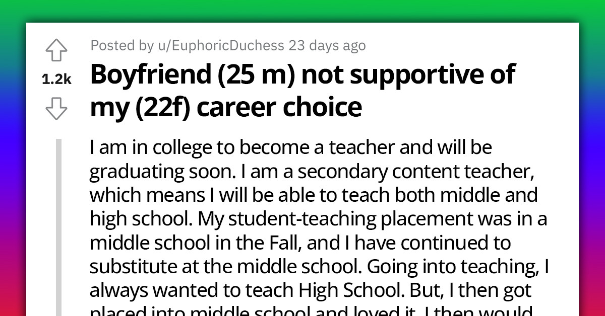 Man Desperately Tries To Manipulate His Girlfriend Into Refusing A Dream Job Offer