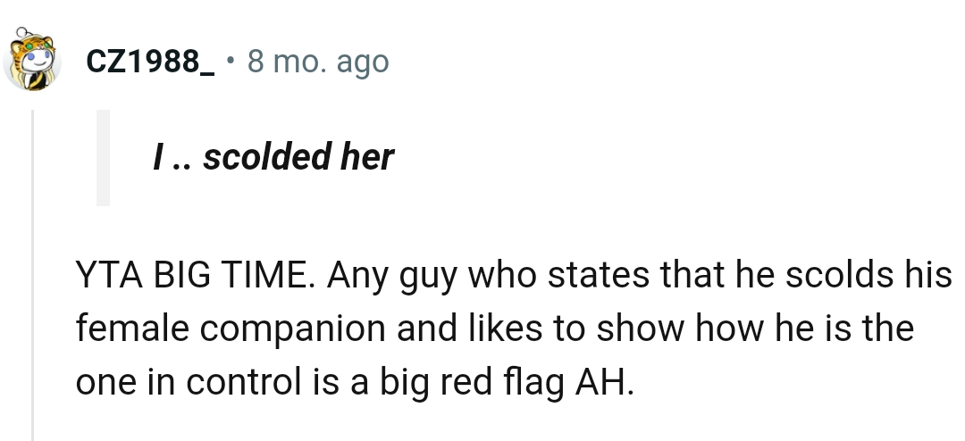 The OP Is Trying to Show That He Is the One in Control