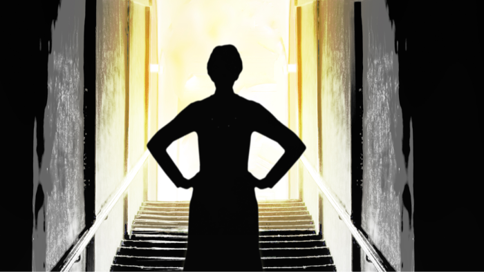 Surreal near-death experience scene suggesting life after death and emotional transformation