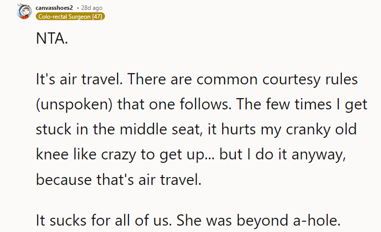 Next Time, Would It Be Best to Get an Aisle Seat?