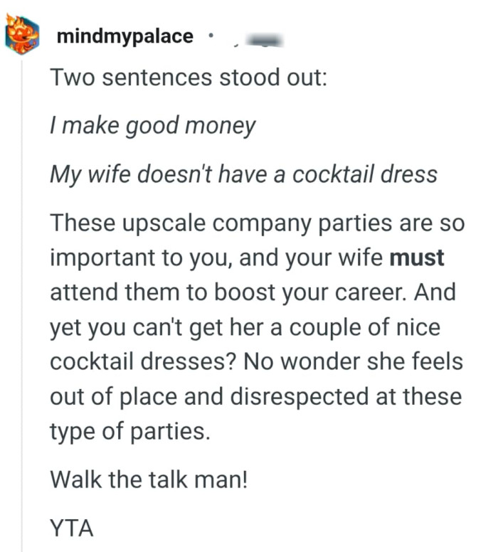 These company parties are so important to the OP