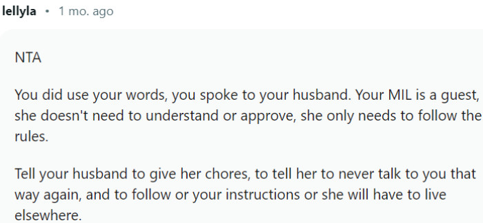 She only needs to follow the rules.