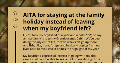 Boyfriend Leaves Family Cabin After Five Days — Then Accuses Girlfriend of “Abandoning” Him