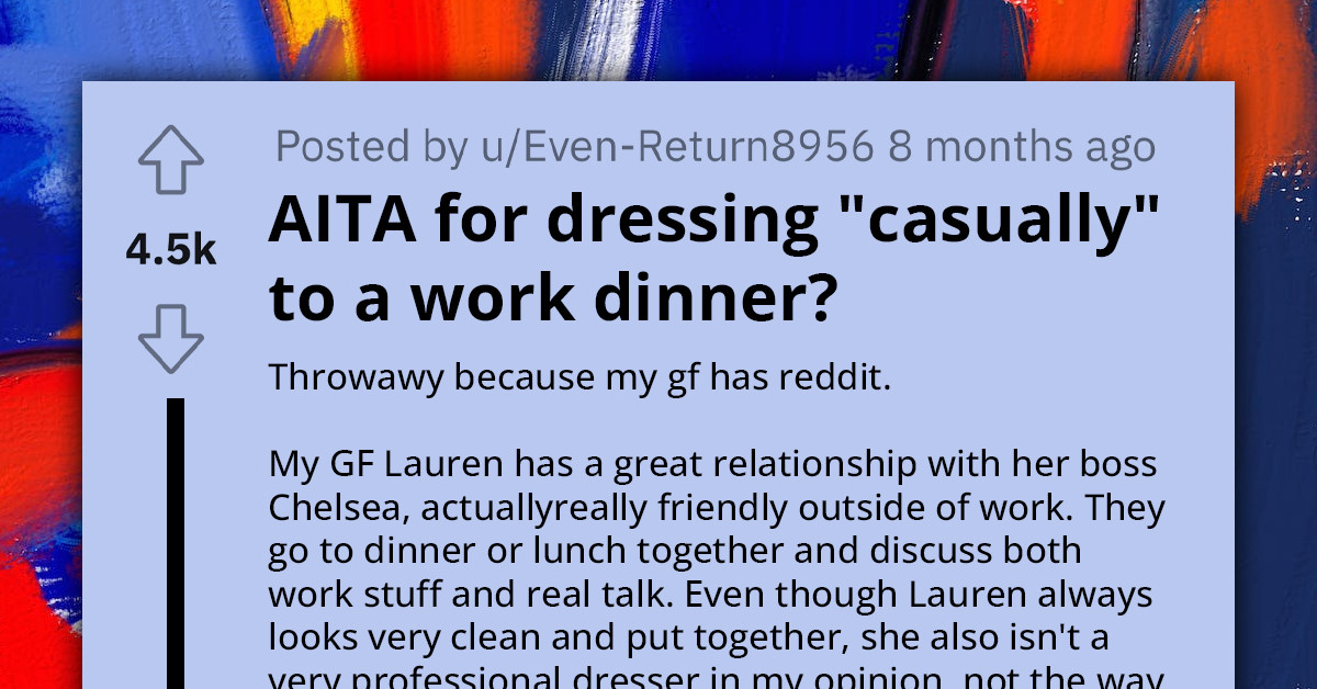 Redditor Embarrasses Girlfriend By Showing Up To Work Dinner In Jeans And Flannel Then Shifts Blame To Her