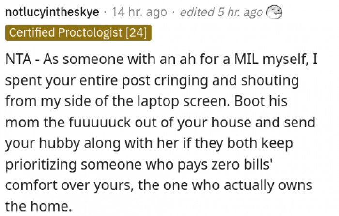 Boot them both if they keep prioritizing someone who pays zero bills