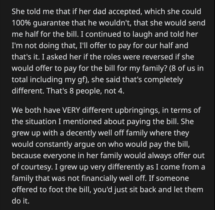 When they went to brunch, OP did what he said and offered to pay for his & his GF's part of the meal