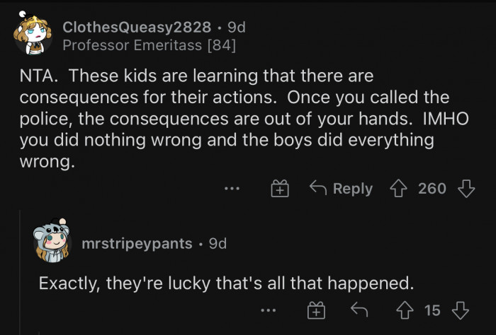 They learned an important lesson on that day.