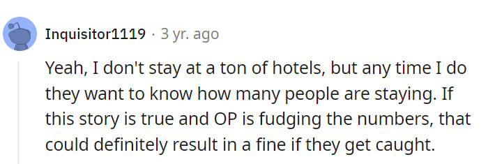 Fudging room occupancy numbers could lead to potential legal and financial repercussions...