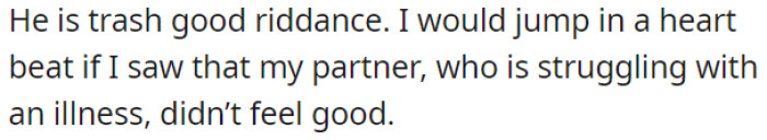 He's trash; good riddance.