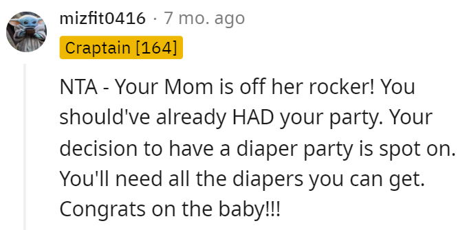 The mom is off her rocker