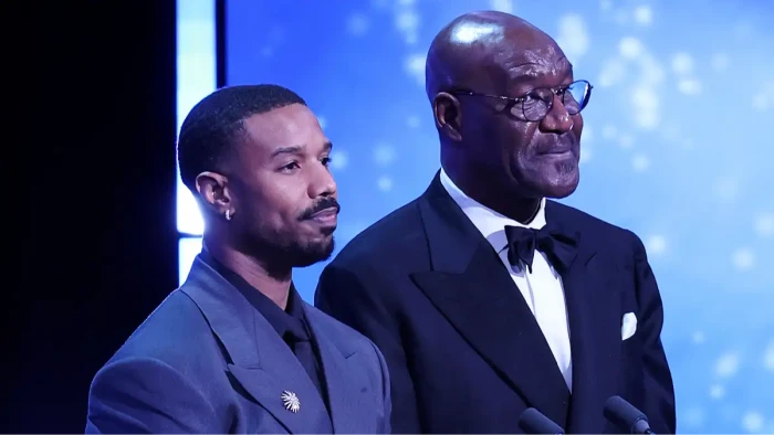 BAFTA Awards press backdrop with diversity discussion following offensive language incident.