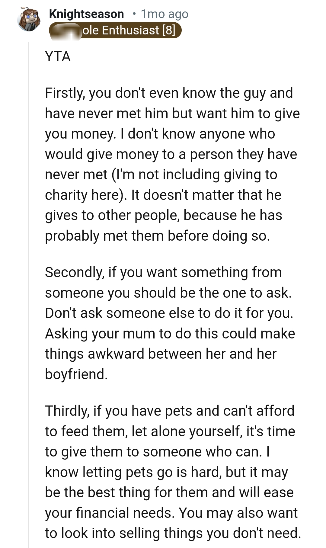 The OP Doesn't Know the Guy