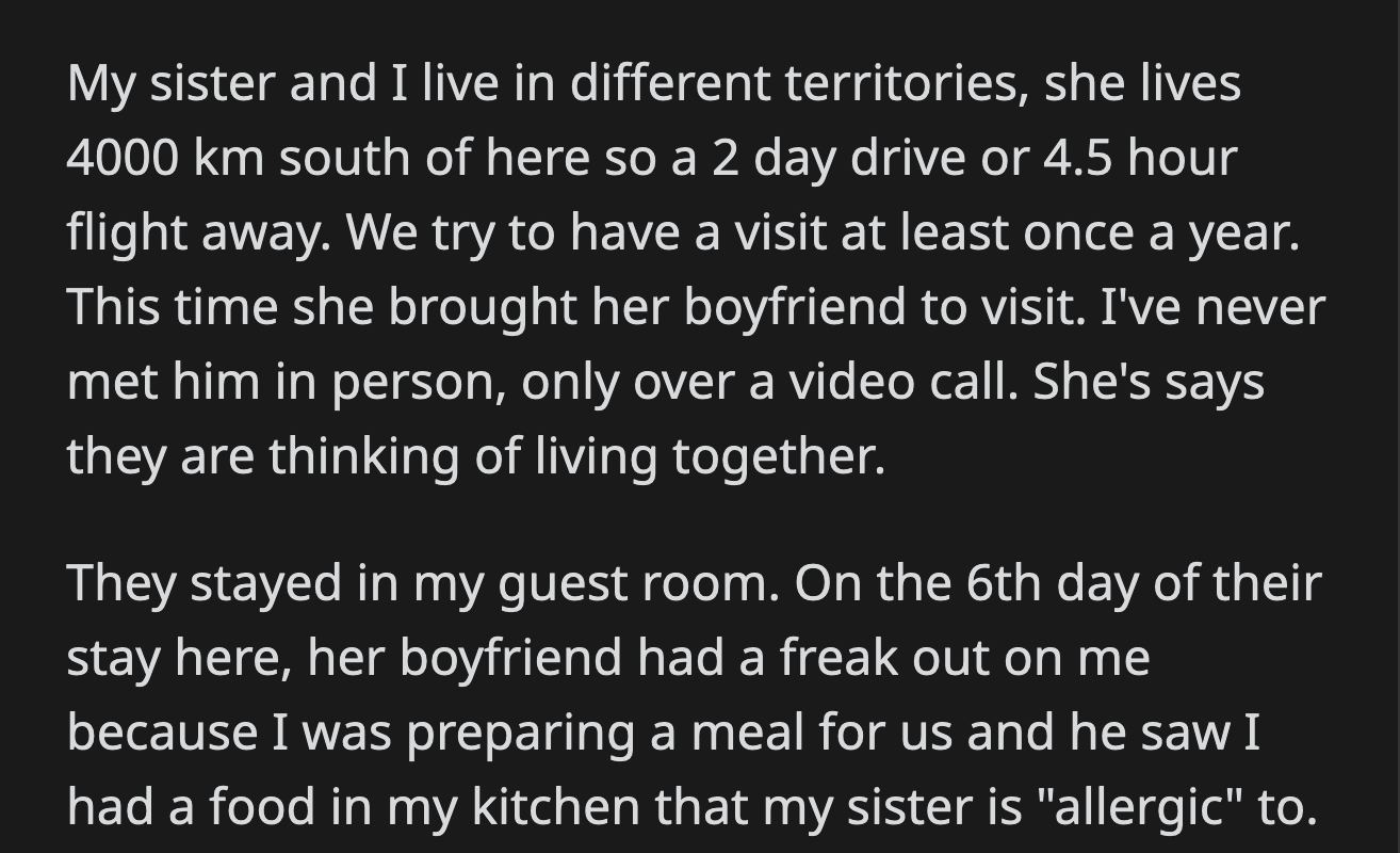 OP didn't even plan to use the item in any of their cooking because they knew how much their sister loathed it.