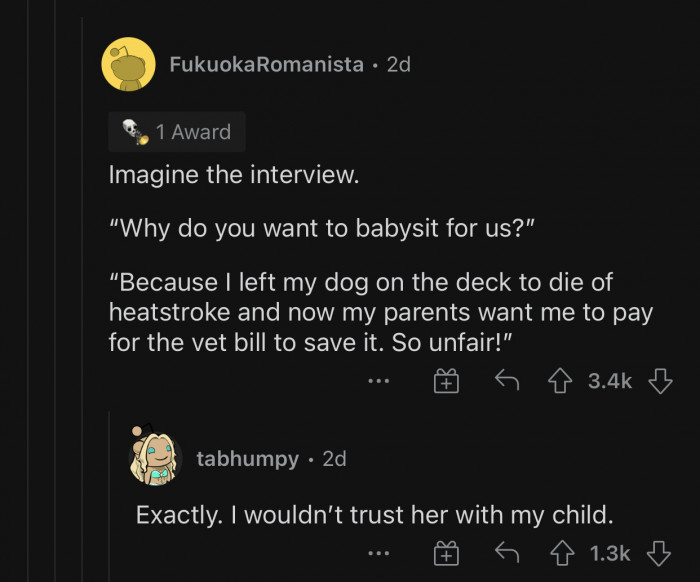 Let's hope they don't ask that question.