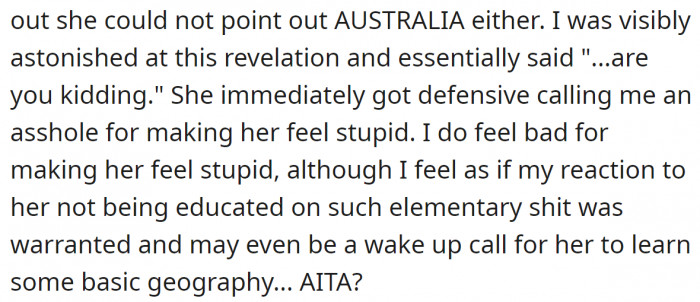 And Australia either. So, he couldn't hide his astonished reaction.