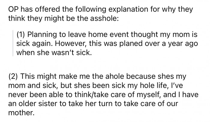 Op thinks she might potentially be the a-hole for the following reason.
