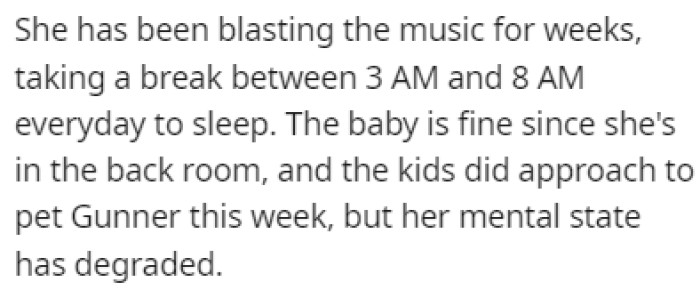 OP has noticed that the girlfriend's mental state has deteriorated