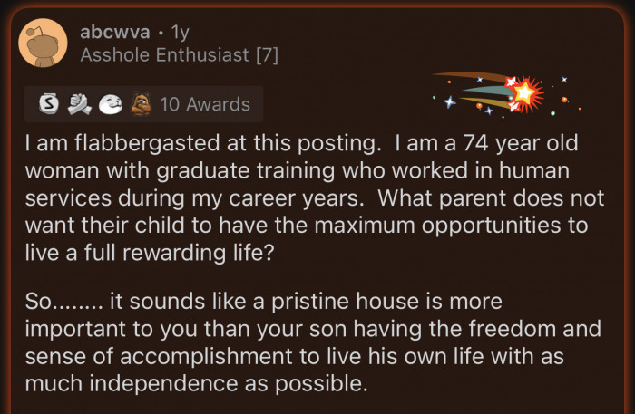 Why would Op not want her son to have more opportunities?