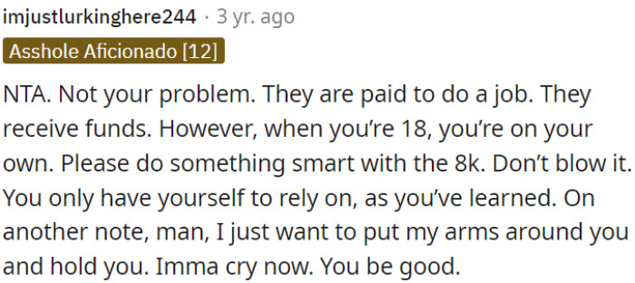 OP shouldn't worry about someone else's problems because they are paid to do their job.