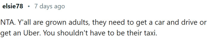 OP should not be their taxi service