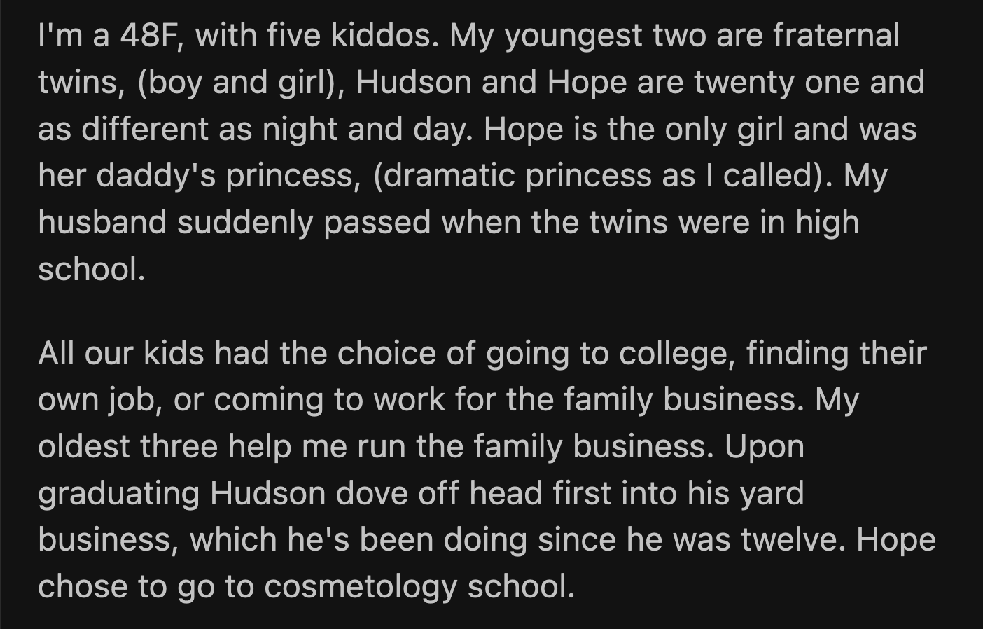 OP declined because she didn't want strangers in her house. She instead encouraged Hope to retake the licensure test.