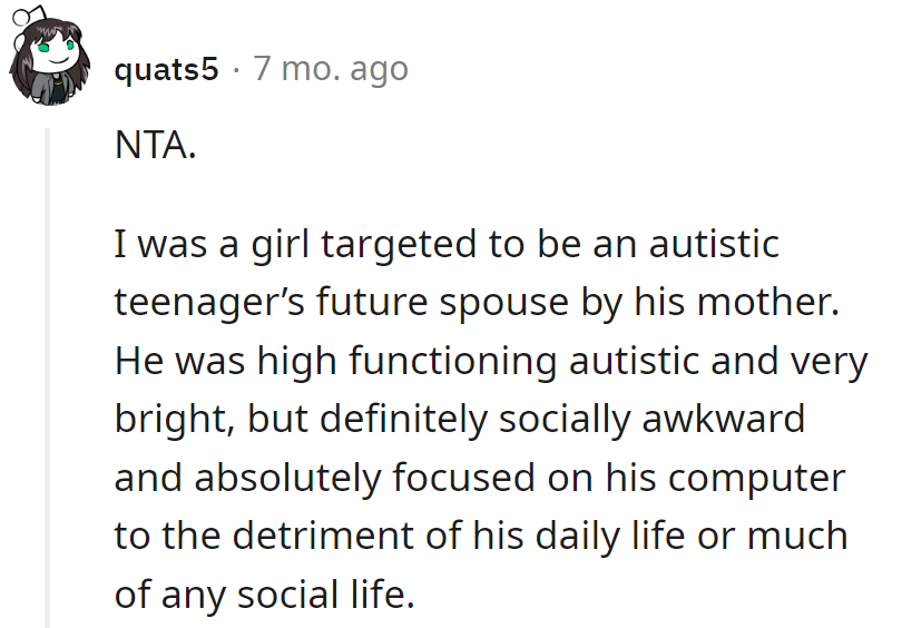 Played the role of the future spouse in a social-life-sacrificing drama. It's not a rom-com, more like a computer love story with a few bugs.