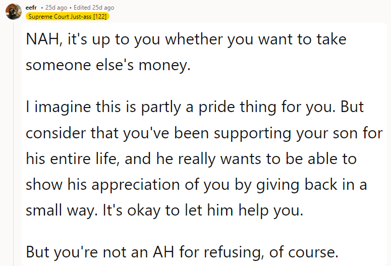 NAH, it's up to you whether you want to take someone else's money.