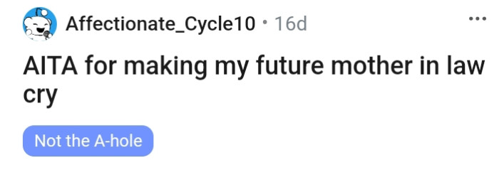 The OP went to the AITA subreddit community to ask...