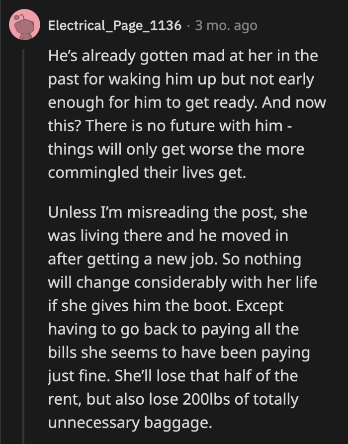 OP should think long and hard about whether this is the kind of relationship she wants for herself.