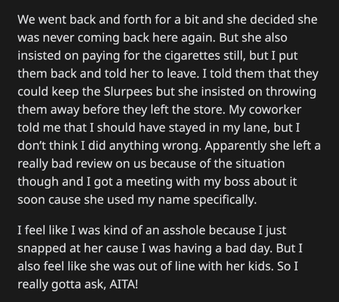 OP's boss scheduled a meeting with them to get their side of the story. Did OP overstep?