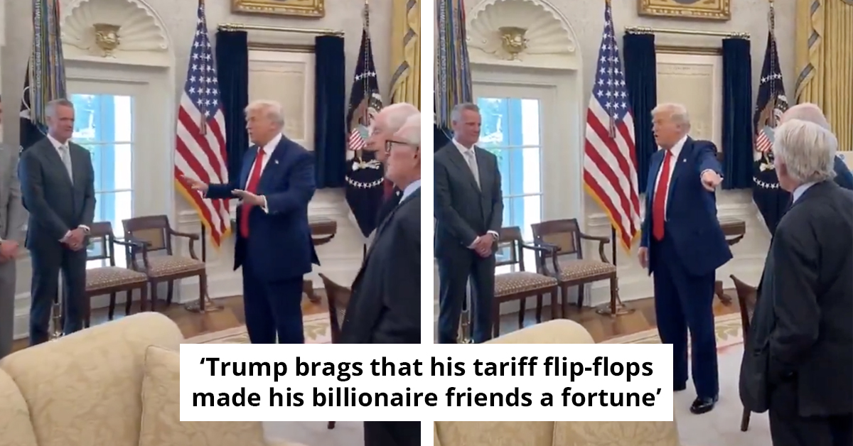 Trump Caught On Camera Boasting About Billionaires Profiting From Stock Market Turmoil