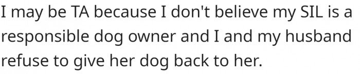 OP has offered the following explanation for why they think they might be the asshole: