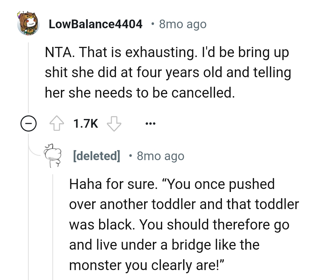 Let's head into the comments section and find out what other Redditors have to say regarding the story.