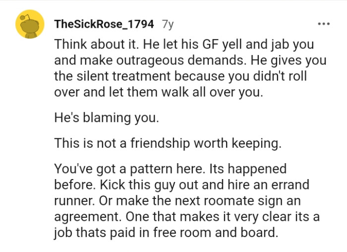 This is not a friendship worth keeping