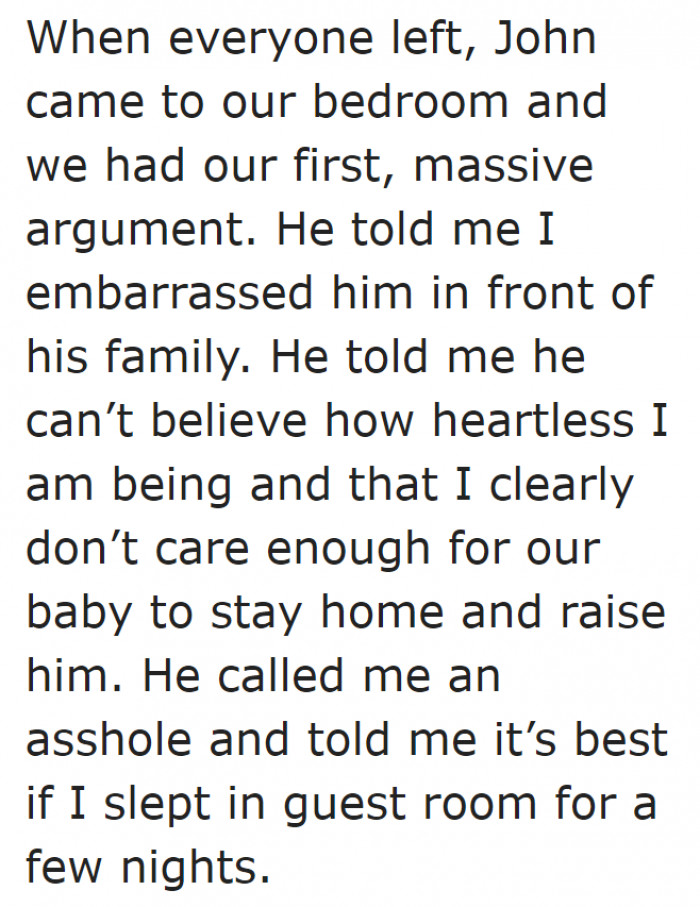 Her husband was upset after she explained that she wants to work.