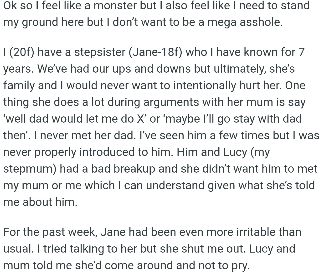 Here's the background of the story;