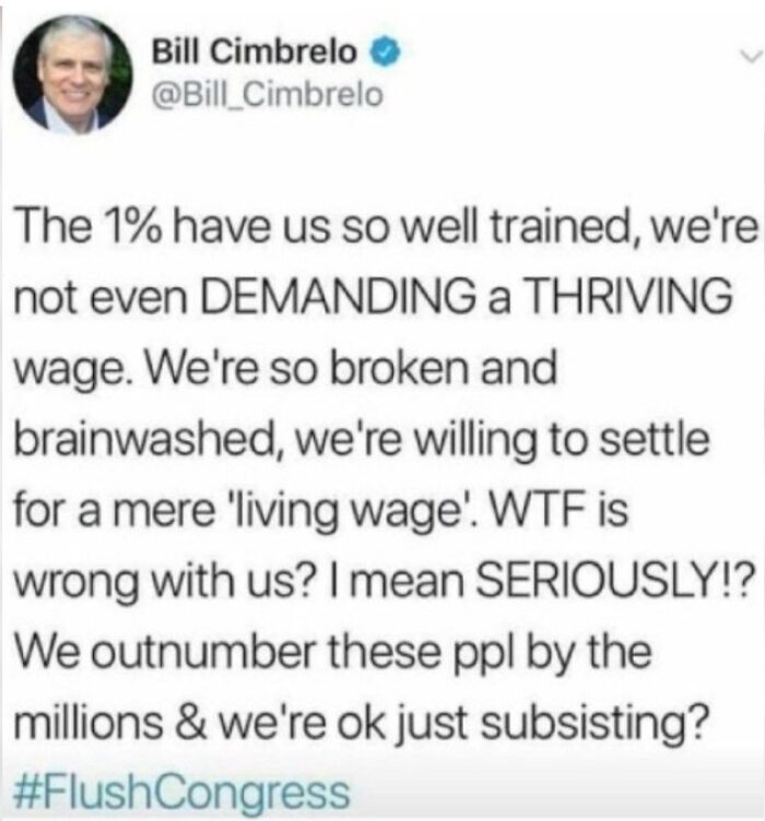 30. Advocating for a 'Thriving Wage' is a worthwhile idea.