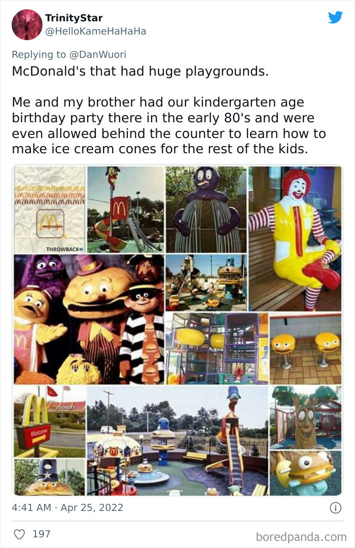 16. McDonald's had huge playgrounds