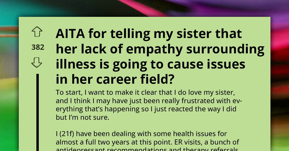 Siblings Clash After One Predicts Bleak Future for Sister's Nursing Career Over Lack of Compassion