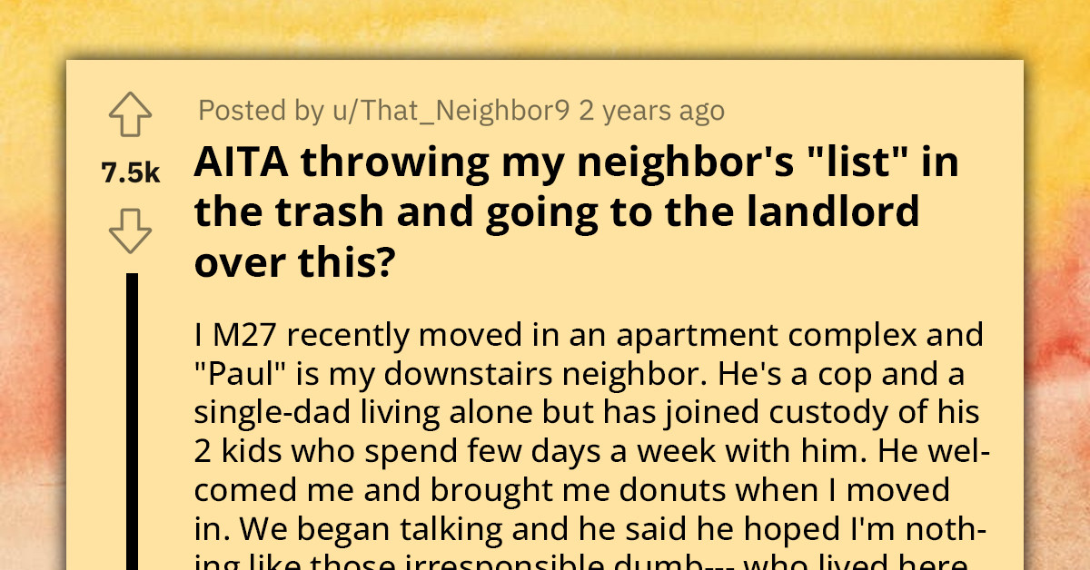 Complaint-Happy Neighbor Receives Karma With His Own Eviction Notice When Landlord Loses Patience Over Grievances About Third Neighbor In A Row