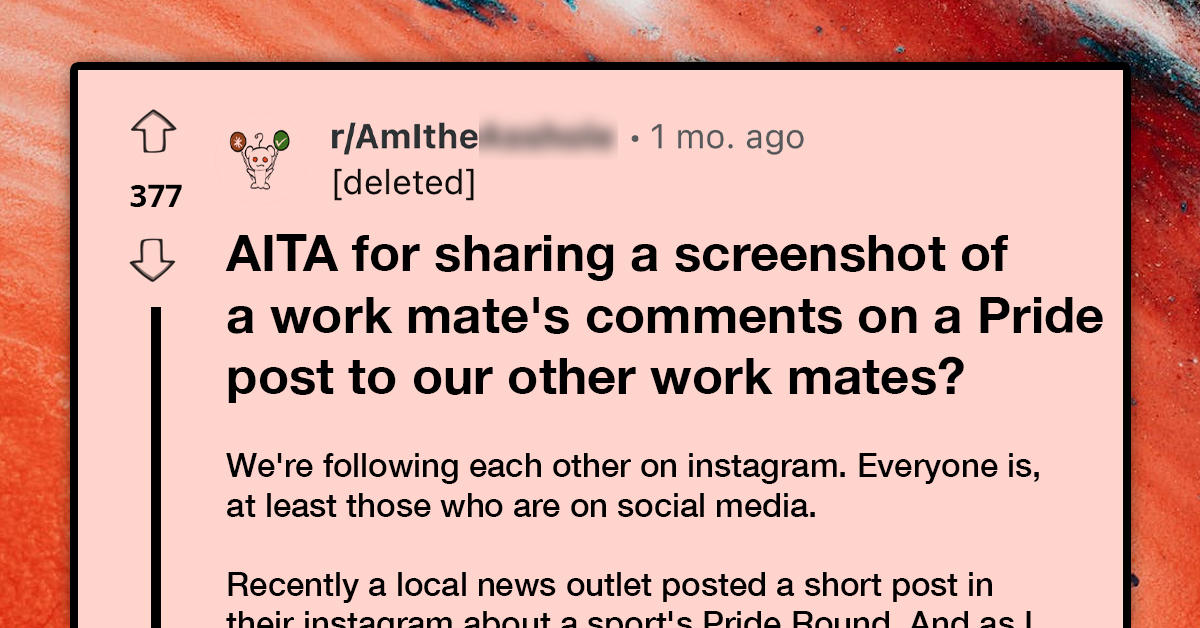 Hypocrite Writes Bigoted Comments On Instagram And Then Gets Mad At Coworker Who Sent Screenshots To LGBTQ+ Colleagues He Was Friends With