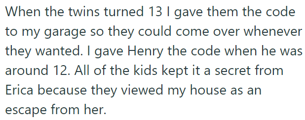 The OP gave the garage code to the other kids so they could come over to the OP's house whenever they wanted: