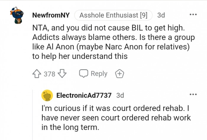 This Redditor wants to know if it's a court-ordered rehab